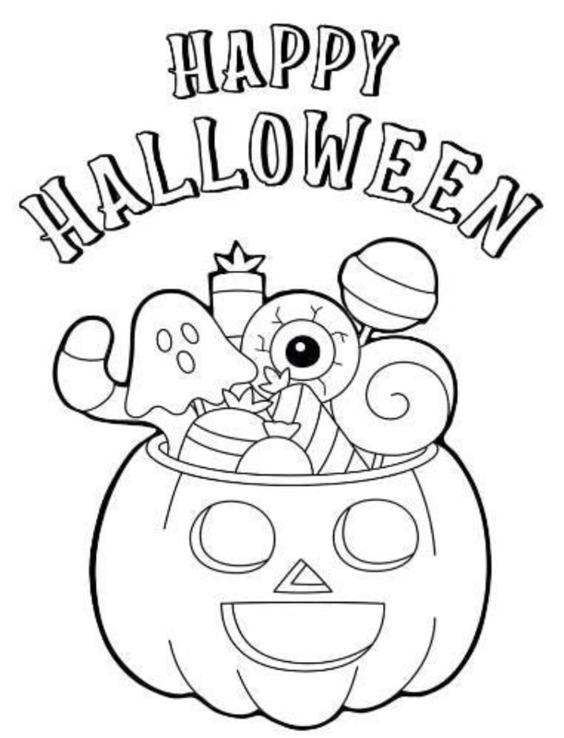 10 Printable Toddler Halloween Coloring Pages - Etsy UK