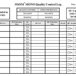 Registro di controllo qualità OSOM Mono - Bianco e nero/Scala di grigi