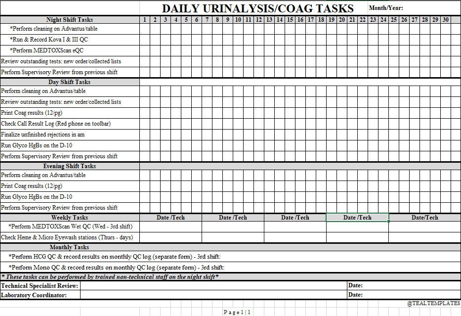 Editable Daily Task Log - Etsy