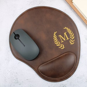 Custom Leather Mouse Pad, Personalized Office Gifts, Coworker Gifts, Customs Logo, Boss Gift, Teacher Appreciation Gift, Custom Text Pad