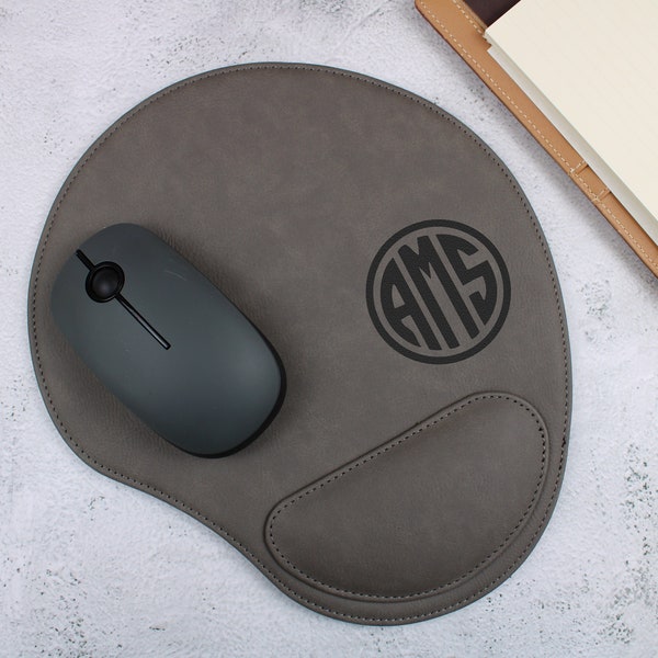 Custom Mousepad, Vegan Leather Mousepad, Personalized Leather Coworker Gift, Birthday Gift, Customized Mouse Pad, Cooperate Gifts, Xmas Gift