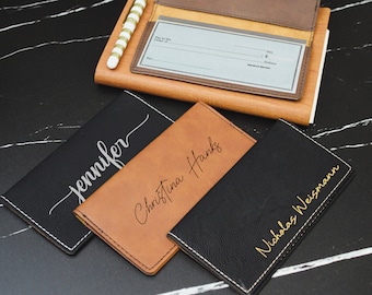 Personalized Checkbook Cover, Customized Leather Checkbook, Checkbook Holder, Checkbook Wallet, Checkbook Case, Monogrammed Checkbook Cover
