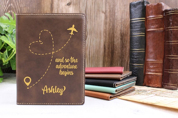 Personalized Leather Passport Holder, Custom Passport Case, Gift for Traveler, Passport Holder for Women, Honeymoon Gift, Monogram Passport