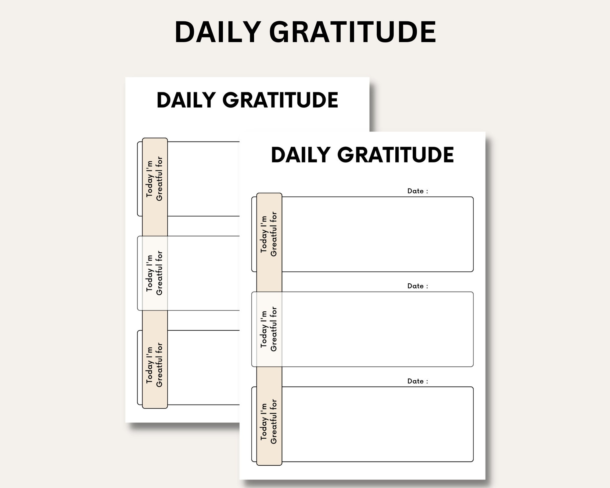 Gratitude Journal Printable, Journal Template, Manifesting Gratitude ...