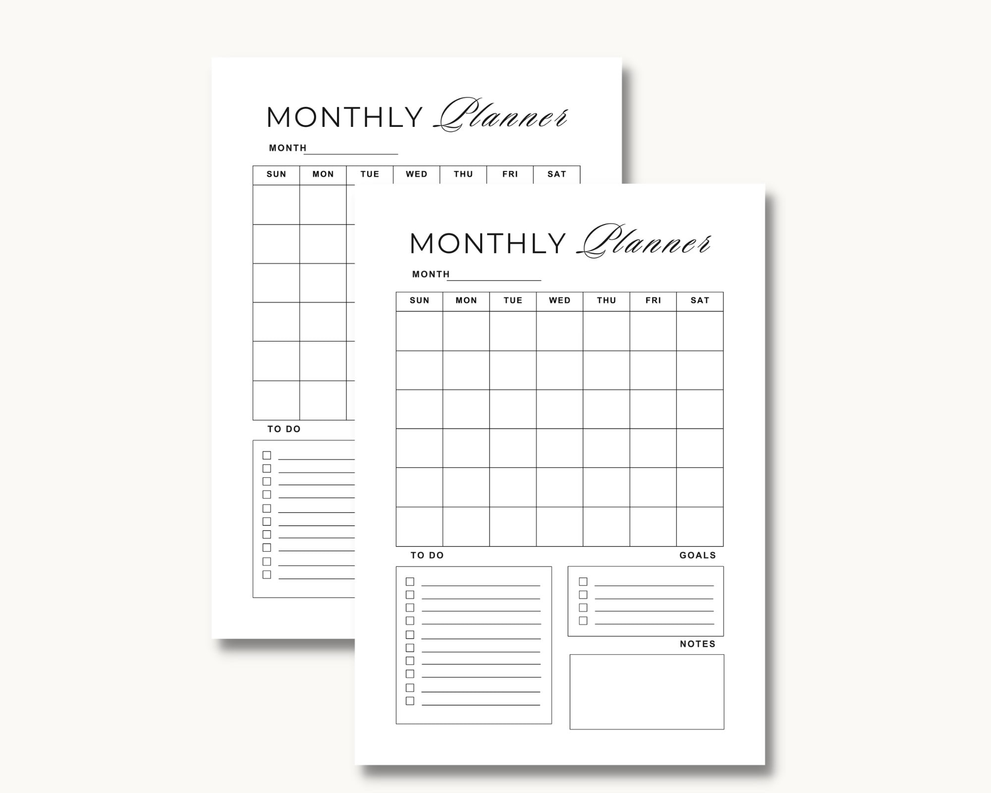Monthly Planner Print - Etsy