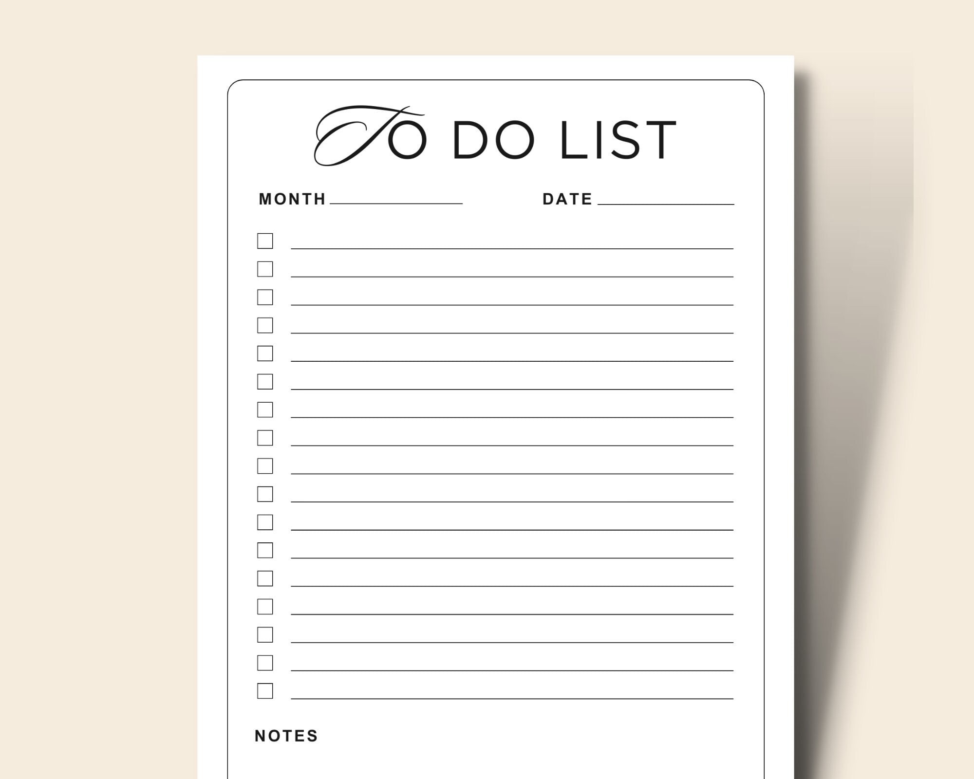 To Do List Printable To do list Planner Page Productivity Planner to