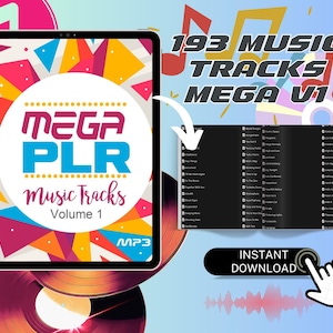 193 Music Tracks Mega V1 – Resell Rights MP3 Music for Projects, Videos & Social Media | Backing Loops Collection