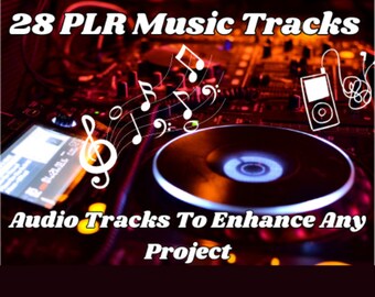 28 PLR Music tracks|Electronic Music|Royalty Free Music|Video Production|Ambient Music|Techno Music|Digital Music|Instrumental Music.