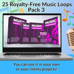 Royalty-Free Music Loops Pack 3 - 25 MP3 Audio Loops for Videos, Projects and Background Music