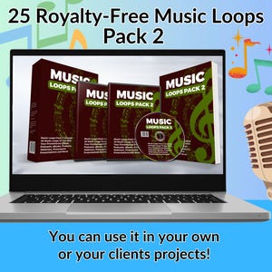 25 Royalty-Free Music Loops Pack 2 - MP3 for Projects, Videos & Background Music | Audio Loops for Creative Works