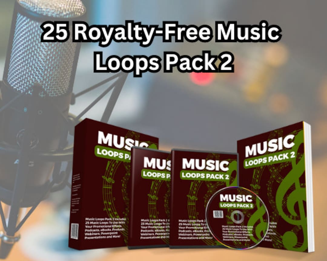 25 Royaltyfree Music Loops Pack 2. MP3 Music. Music for Projects and