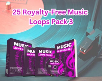 25 Royalty-Free Music Loops Pack 3. MP3 Music. Music for Projects and Videos. Backing Music.