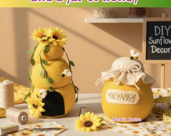 Bienenstock & Honigglas DIY, Schnittmuster, Video Anleitung