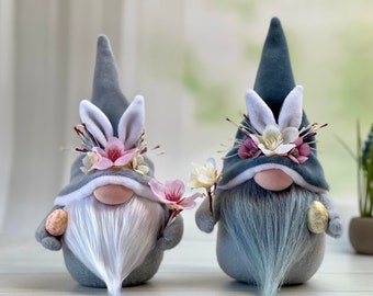 Tutorial PDF Bunny Gnome - PDF sewing pattern - DIY handmade - step by step - photo tutorial - Easter and Christmas Bunnies Gnomes