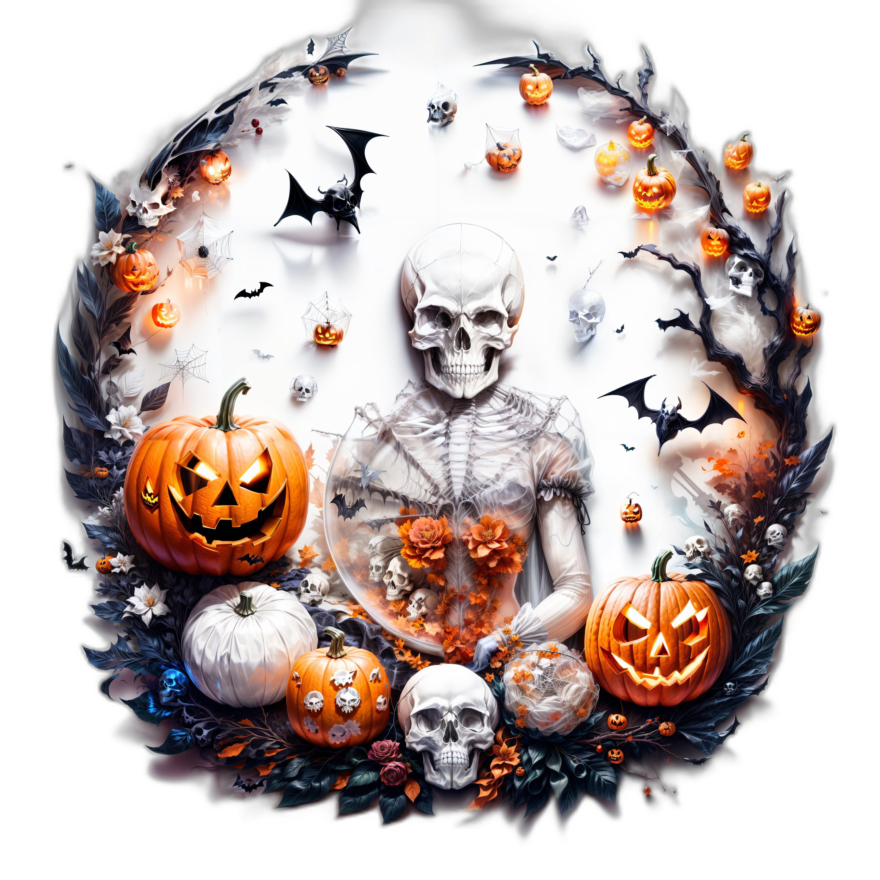 Spooky Halloween Printable Clipart Digital Download Commercial - Etsy