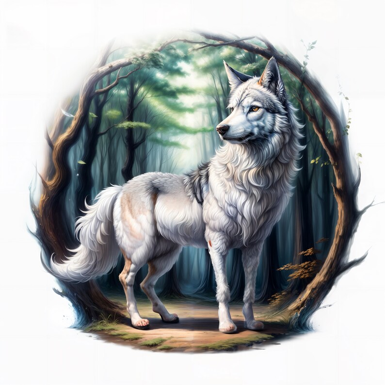 Majestic Wolves Printable Clipart Digital Download Commercial Use Mugs ...