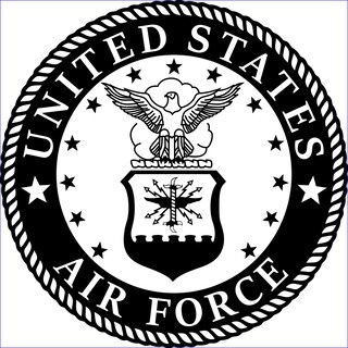 Gemelli USAF Air Force Con Aquila Argentati - Eleganti In Confezione Regalo - Cuff-Daddy