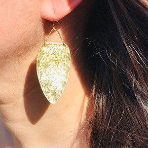 Hammered brass earrings