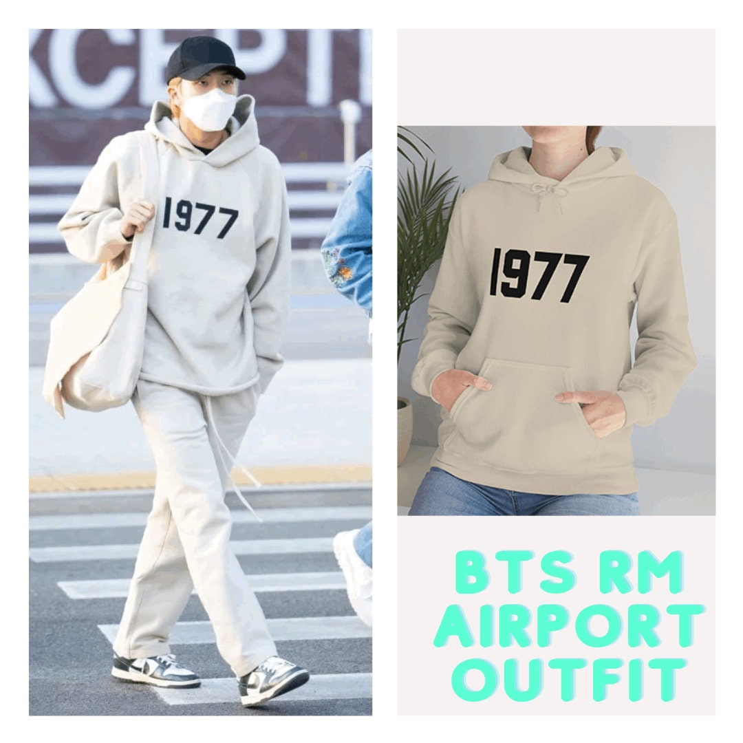 BTS RM Airport Outfit Lookalike Hoodie 1977 