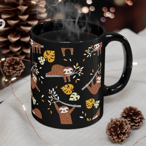 Cute Lazy Sloth Mug | Sloth Gift Ideas | Funny Animal Gifts | Sloth Lover Coffee Cup | Birthday Humor Mug | Cute Animal Tea Mug