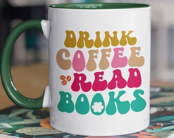 Drink Coffee Read Books Mug | Book Mug | Coffee and Books Cup | Book Lover Gift | Reading Lover Tea Mug