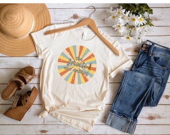 Hiking Camping Unisex Garment-Dyed T-shirt, Women's Retro Hiking Shirt, Women's Retro Hiking Tee