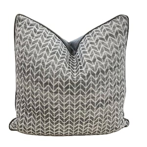 Modern Batik Grey Pillow Cover, Decorative Pillow Cover, High End Pillows, Throw Pillows, Home Decor, 22x22 Pillow Cover