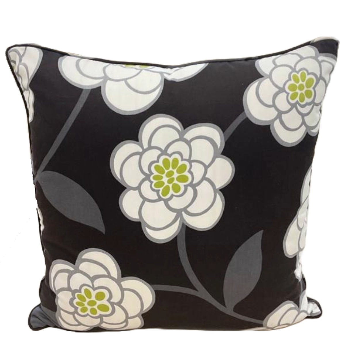 Modern Black and White Flowers Pillow Cover Decorative Pillow Etsy
