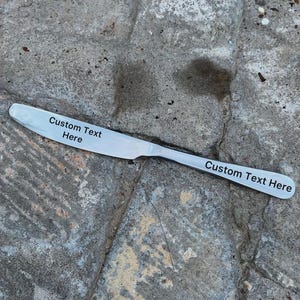 Coltello da burro personalizzato inciso al laser, coltello da portata personalizzato in regalo