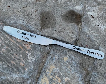Cuchillo de mantequilla personalizado grabado con láser, regalo de cuchillo para servir personalizado