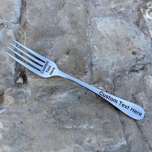 Custom Engraved Fork, Father, Mother, Customized Fork, Home, Anniversary, Birthday, personalized Salad Fork, Dad dinner fork for her or him