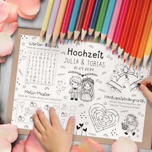 MANTEQUILLO INDIVIDUAL | Tapete de actividades para bodas | Tapete para pintar | Tapete personalizado para niños | Actividades infantiles | Rompecabezas
