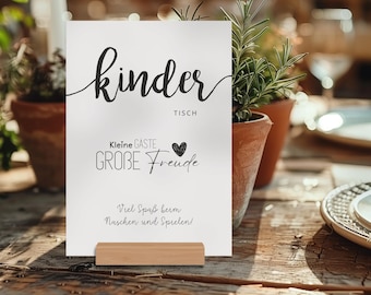 Decoración de boda para mesa infantil, cartel imprimible en 2 bonitos diseños