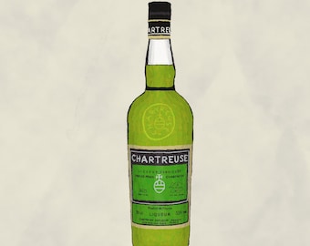 Butelka Chartreuse - Plakat