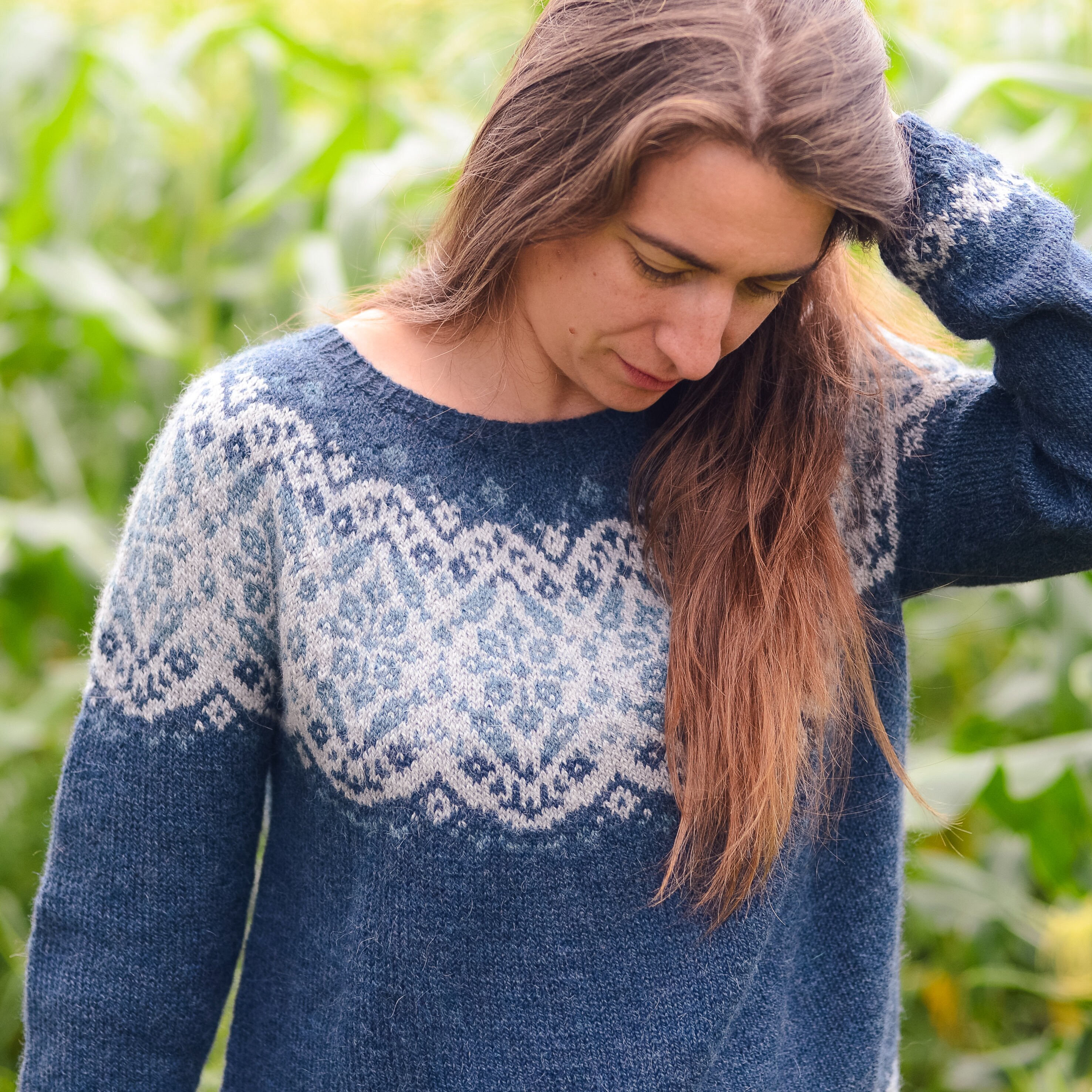 Shivered Pattern Shiver Sweater Knitting Pattern: Women's Fair Isle Yoke Sweater in ...
