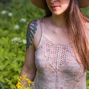 Knitting Pattern (PDF) - Gelato Tank Top - tank top summer knitted camisole - knitting pattern for women