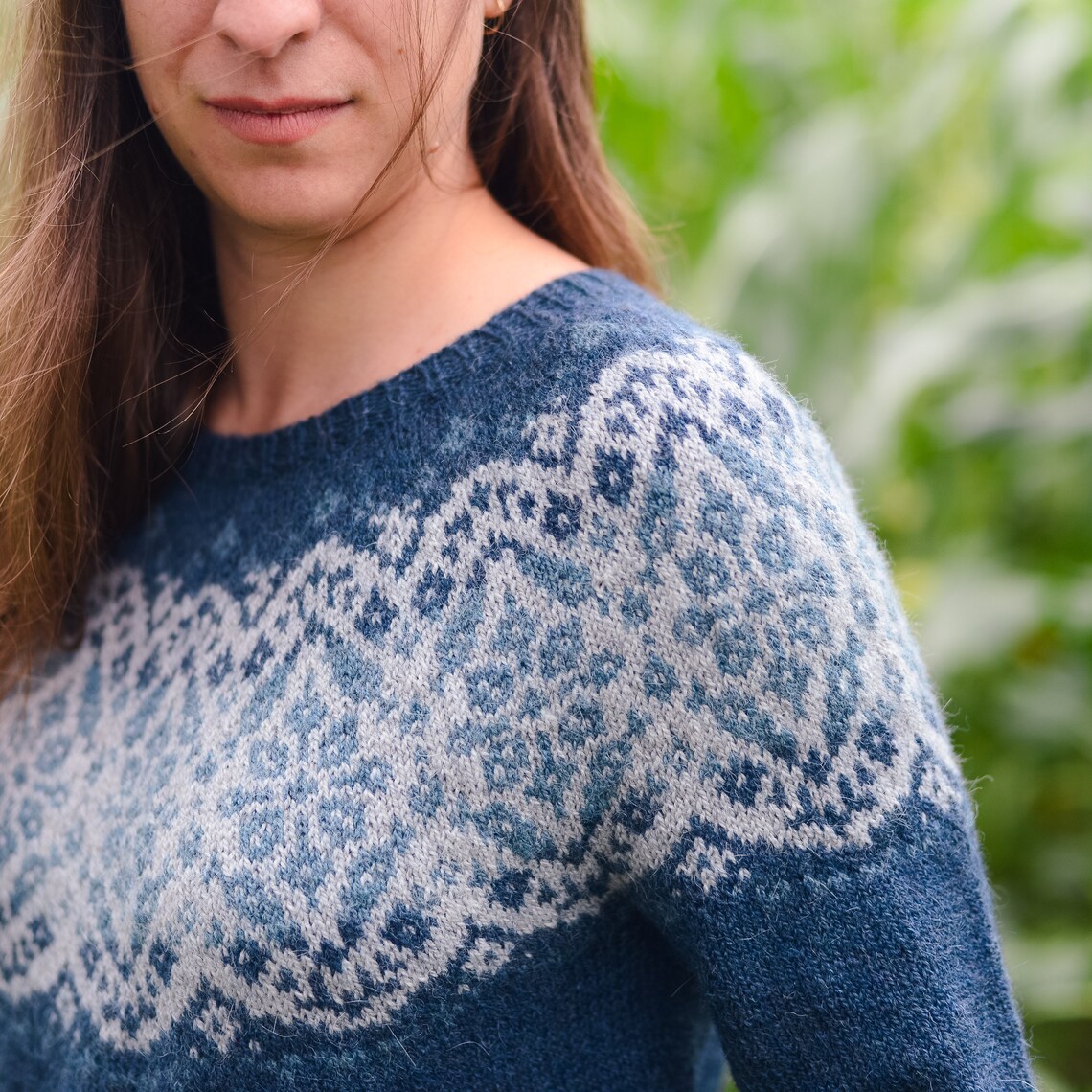 Shivered Pattern Shiver Sweater Knitting Pattern: Women's Fair Isle Yoke Sweater in ...