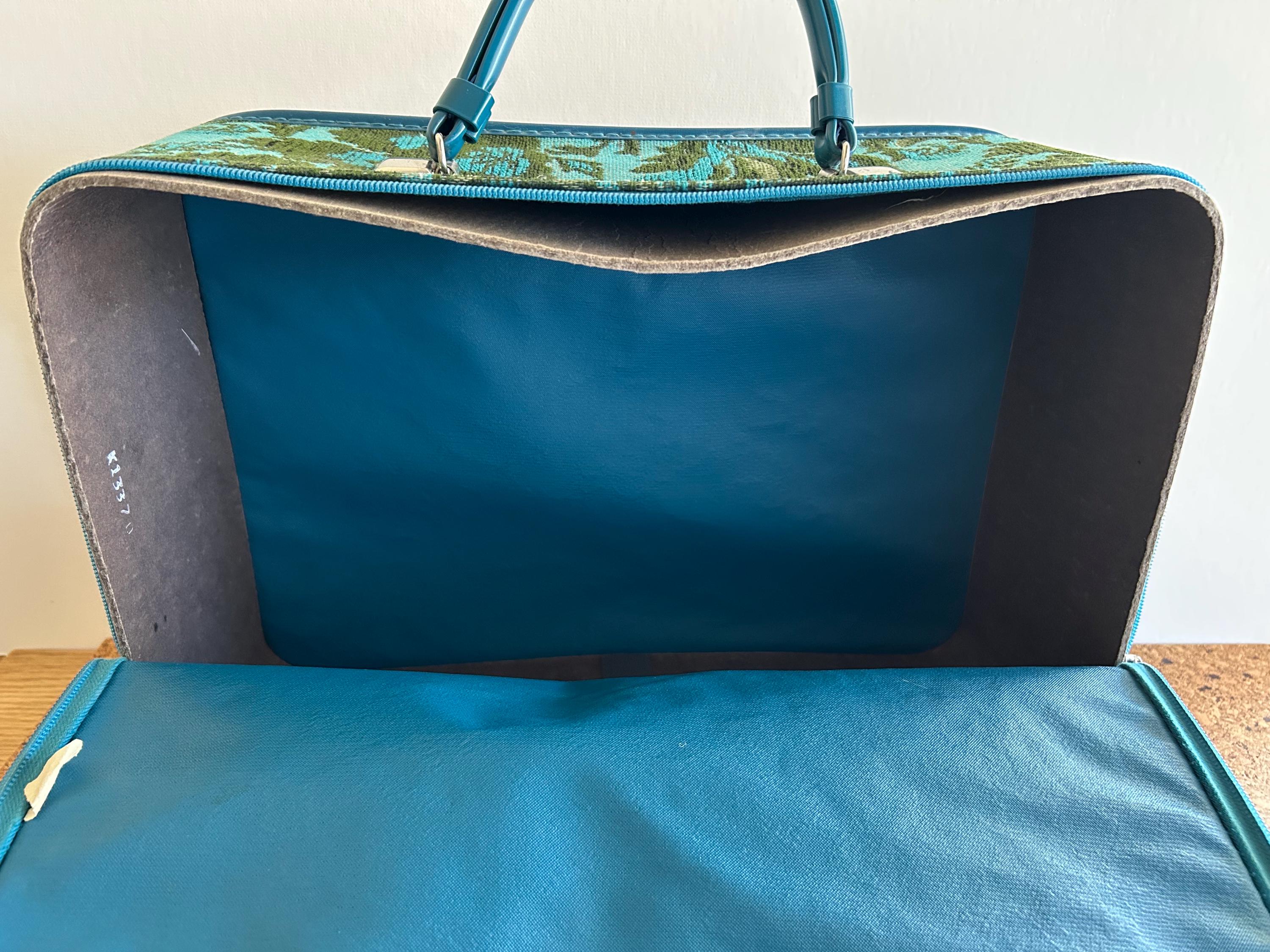 Avon Vintage Sample Case Blue Green Tapestry Carpet Bag - Etsy