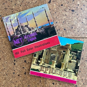 Türkiye vintage travel guides for Istanbul and Ephesus set of 2