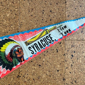 Syracuse New York vintage pennant flag