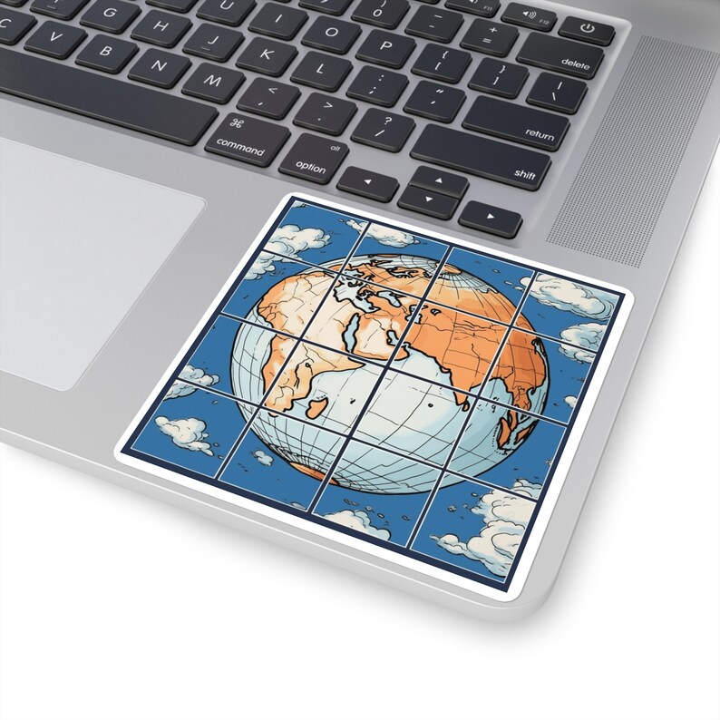 Sticker Earth, Globe Sticker, Planet Sticker, Cartoon Style, Sticker ...