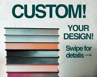 Your Design Custom Painted Sprayed/Stenciled Edge Book—READ ENTIRE DESCRIPTION!