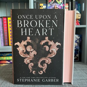 PAPERBACK Once Upon a Broken Heart Custom Sprayed/Stenciled Edge Book READ DESCRIPTION