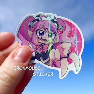 Ironmouse Holographic Sticker