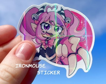 Ironmouse Holographic Sticker