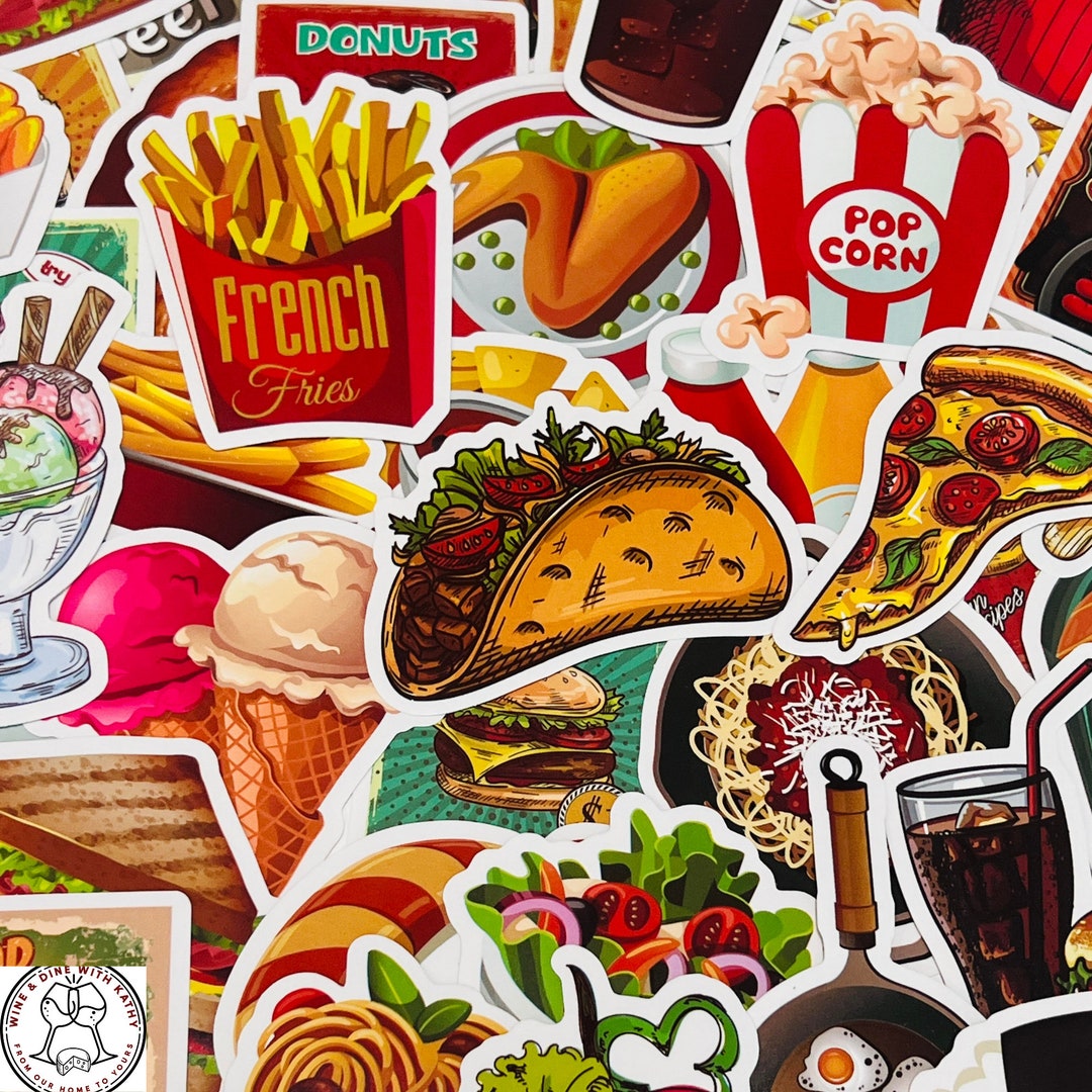 Fast Food Stickers, Fast Food Stickers, Munchie, Random Sticker Packs ...