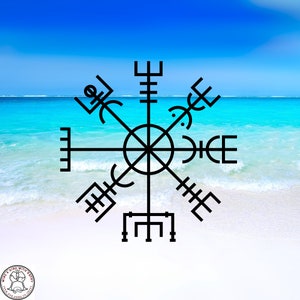 Viking Compass, Vegvisir Compass, Nordic, Car Decal, Wall Decal, Indoor/Outdoor, Waterproof, Vinyl, Many Colors & Sizes, FREE SHIPPING