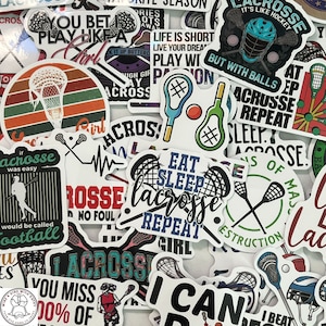 Lacrosse Girls Stickers, Girls Lacrosse Stickers, Random Sticker Packs 10/20/50 Piece, NO REPEATS, Waterproof, Fade Resistant, Free Shipping