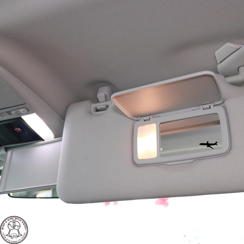Airplane Mini Decal, Horizontal Plane, Rearview Mirror Decal, Mini ...
