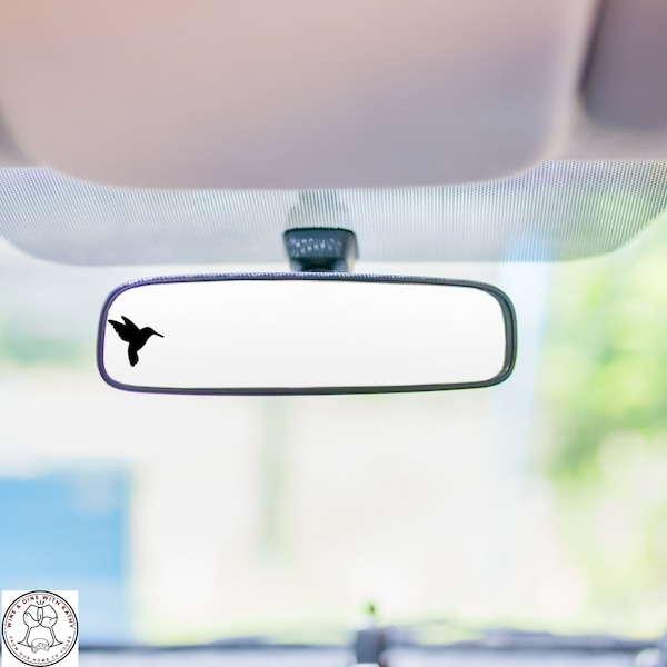 Hummingbird Mini Decal, Bird Mini Decal, Rearview Mirror Decal, Mini Decal, Tiny Decal, Indoor/Outdoor Vinyl, Many Colors, FREE SHIPPING